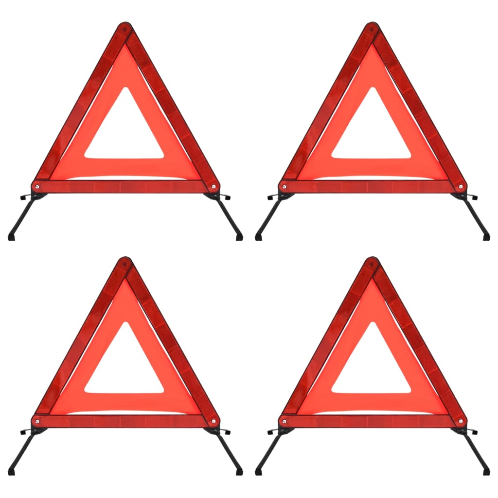 Triangles de signalisation routière 4pcs Rouge 56,5x36,5x44,5cm