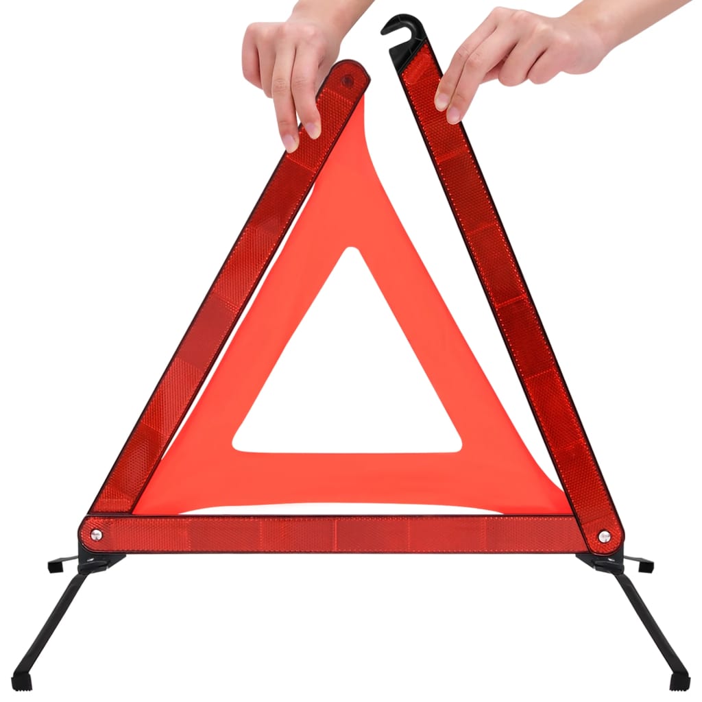 Triangles de signalisation routière 4pcs Rouge 56,5x36,5x44,5cm