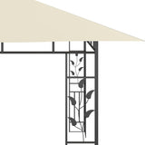 Tonnelle avec moustiquaire et lumières LED 4x3x2,73 m Crème