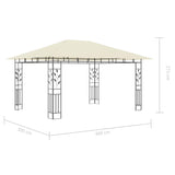 Tonnelle avec moustiquaire et lumières LED 4x3x2,73 m Crème