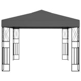 Gazebo with LED light garland 3x3 m Anthracite Fabric