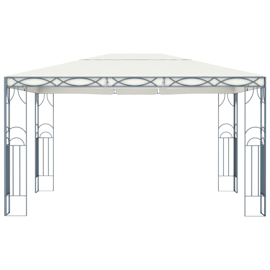 Pavillon mit LED-Lichtgirlande 400x300 cm Creme