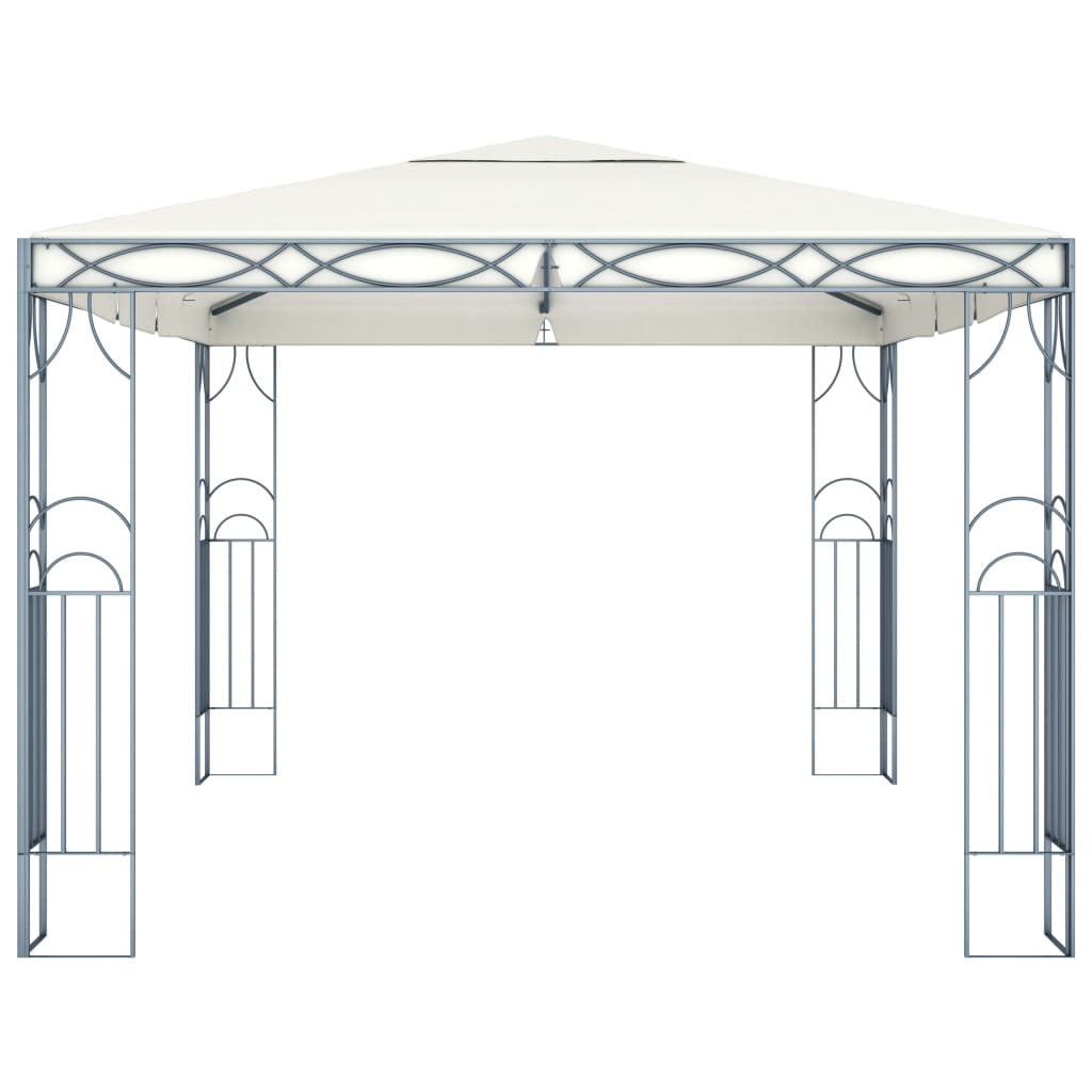 Pavillon mit LED-Lichtgirlande 400x300 cm Creme