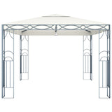 Pavillon mit LED-Lichtgirlande 400x300 cm Creme