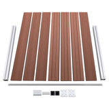 WPC-Zaunelement-Set 699x146 cm Braun