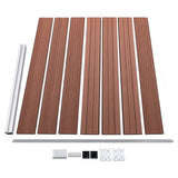 WPC-Zaunelement-Set 699x146 cm Braun