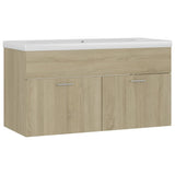 Sink cabinet and integrated sink Sonoma oak Engineered wood