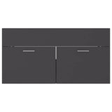 Sink cabinet with integrated washbasin Grey Agglomerate