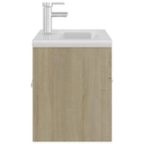 Armoire d'évier avec lavabo intégré Chêne sonoma Aggloméré