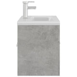 Armoire d'évier avec lavabo intégré Gris béton Aggloméré