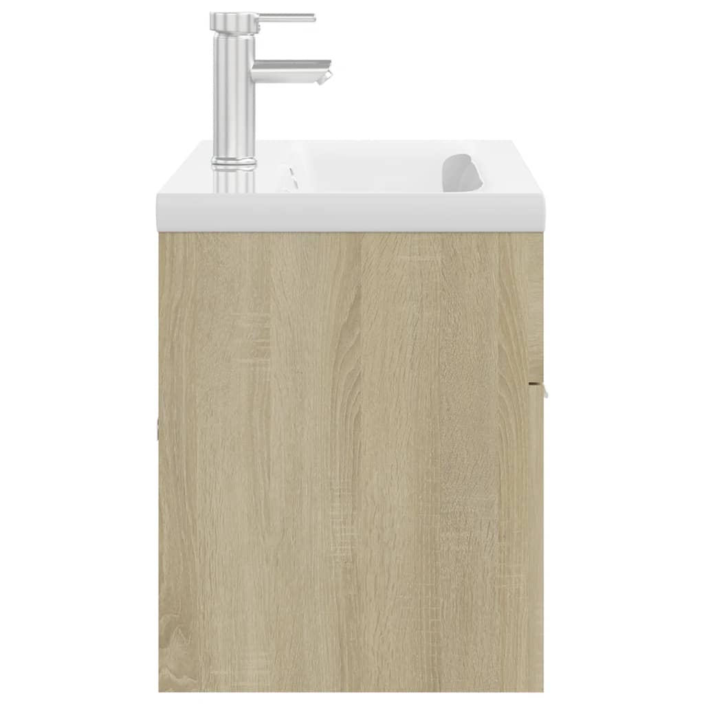 Armoire d'évier avec lavabo intégré Chêne sonoma Aggloméré