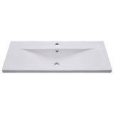 Sink cabinet with integrated washbasin Glossy white Chipboard