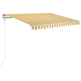 Automatic awning with wind sensor and LED 300x250cm Yellow/white