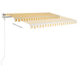 Automatic awning with wind sensor and LED 300x250cm Yellow/white