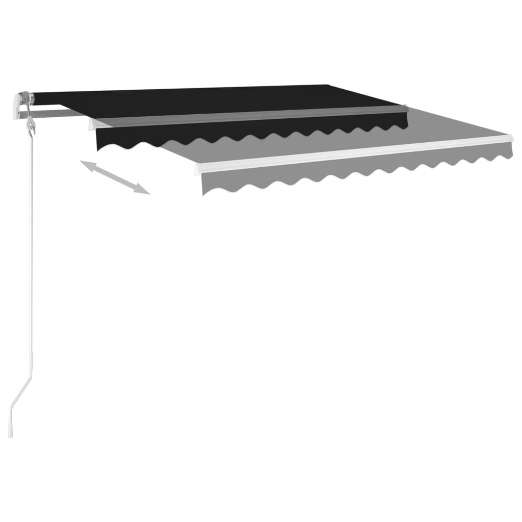 Automatic awning with wind sensor and LED 300x250 cm Anthracite