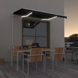 Automatic awning with wind sensor and LED 300x250 cm Anthracite