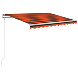 Automatic awning wind sensor/LED 300x250 cm Orange/brown