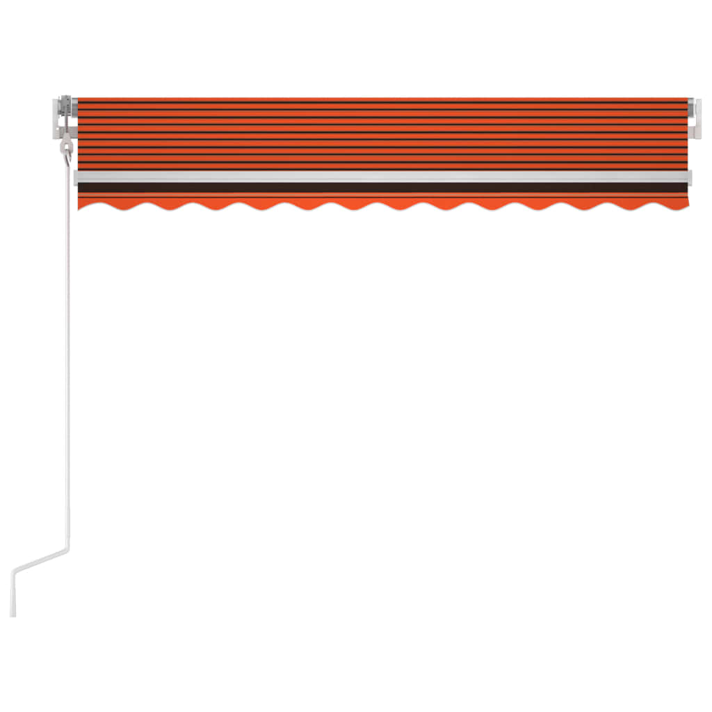 Automatic awning wind sensor/LED 300x250 cm Orange/brown