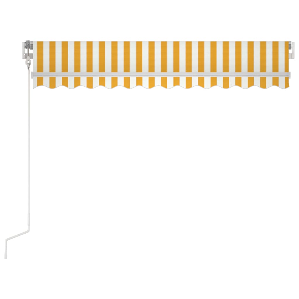 Automatic awning wind sensor/LED 350x250cm Yellow and white