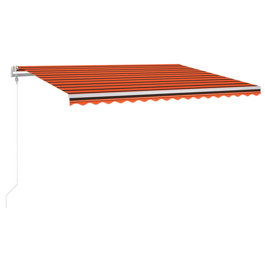 Automatic awning wind sensor/LED 400x300 cm Orange/brown