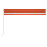 Automatic awning wind sensor/LED 400x300 cm Orange/brown