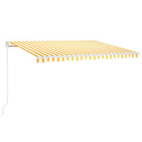 Auvent automatique capteur de vent/LED 450x300cm Jaune et blanc