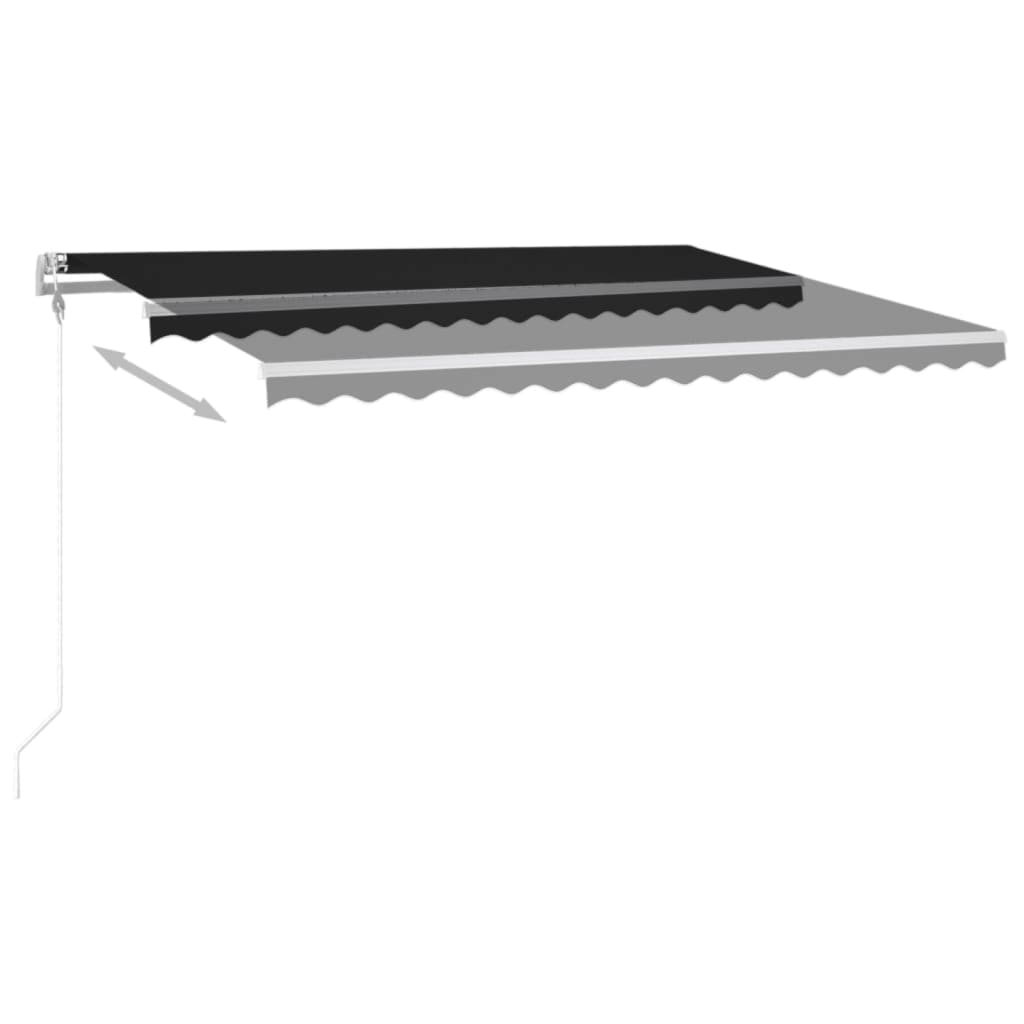 Automatic awning and wind sensor/LED 450x300 cm Anthracite