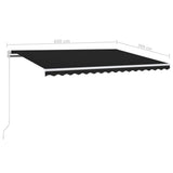 Automatic awning and wind sensor/LED 450x300 cm Anthracite