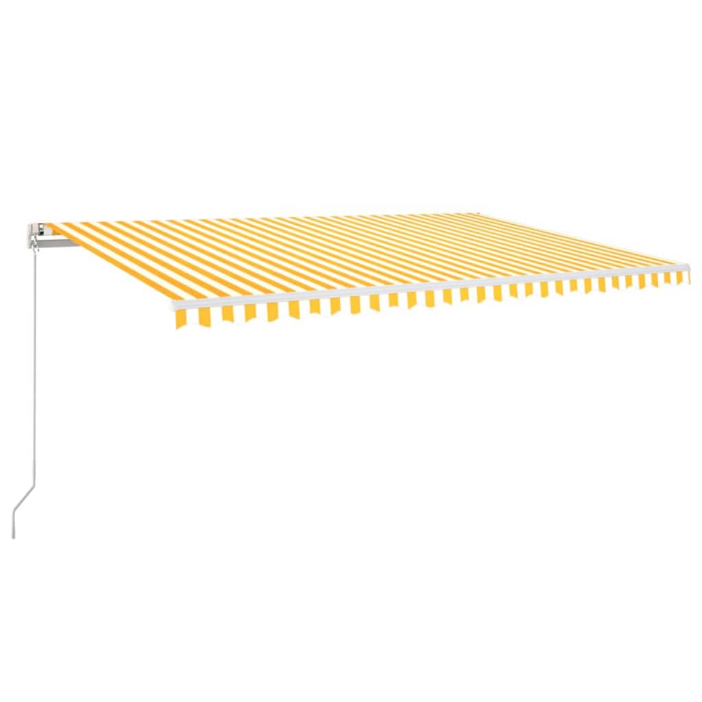 Automatic awning wind sensor/LED 500x300cm Yellow and white