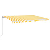 Automatic awning wind sensor/LED 500x300cm Yellow and white