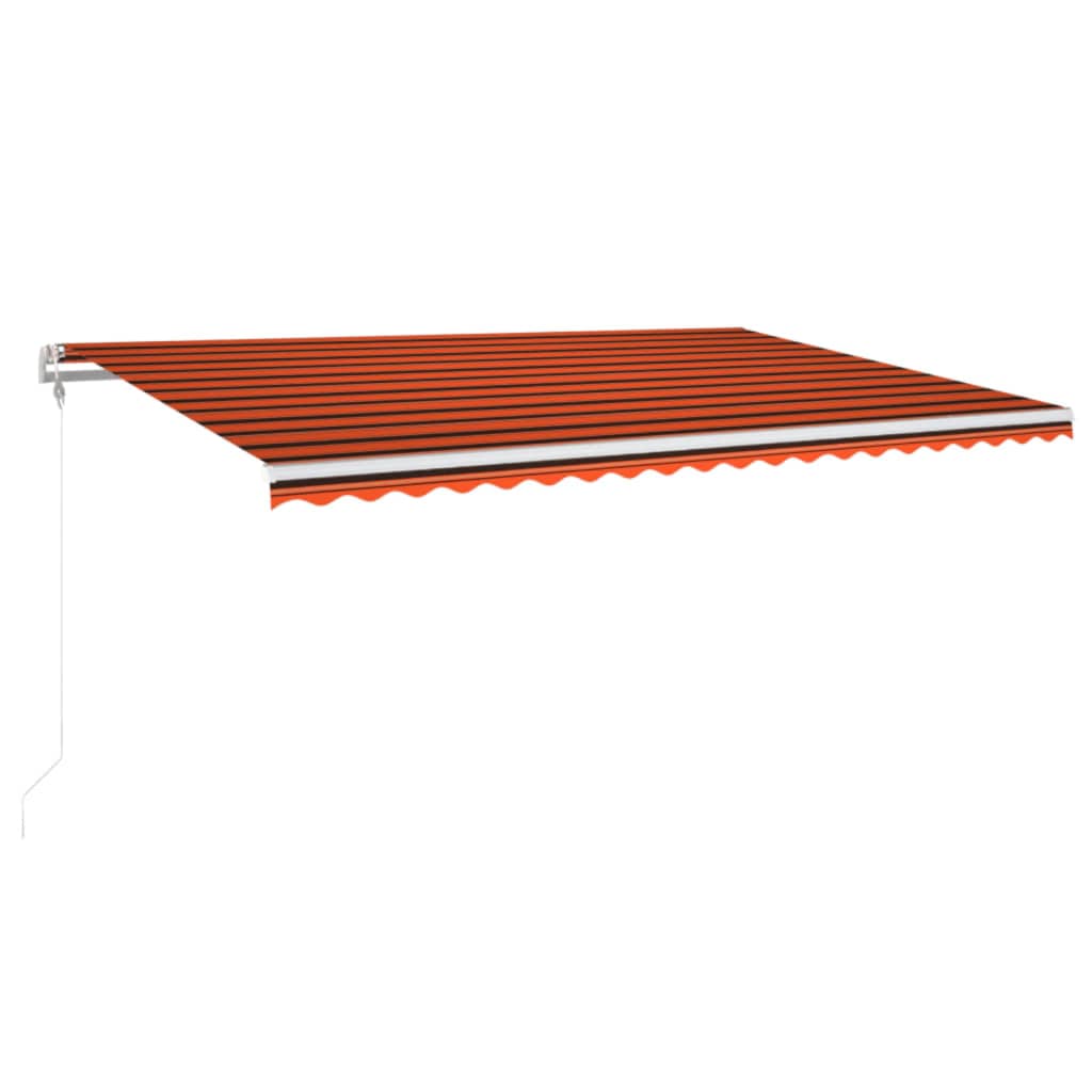 Automatic awning wind sensor/LED 500x300 cm Orange brown