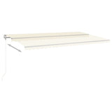 Auvent automatique avec capteur de vent et LED 600x300 cm Crème