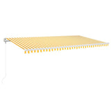 Automatic awning wind sensor/LED 600x300cm Yellow and white