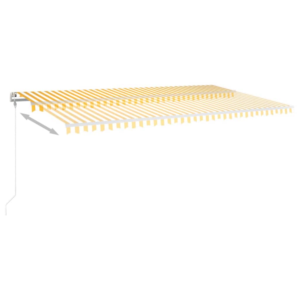 Automatic awning wind sensor/LED 600x300cm Yellow and white