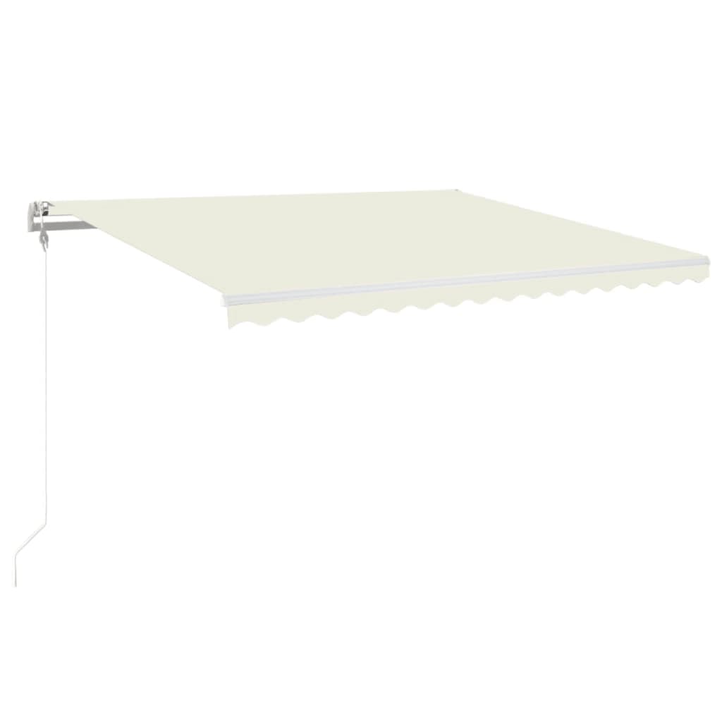 Auvent automatique avec capteur de vent et LED 400x350 cm Crème