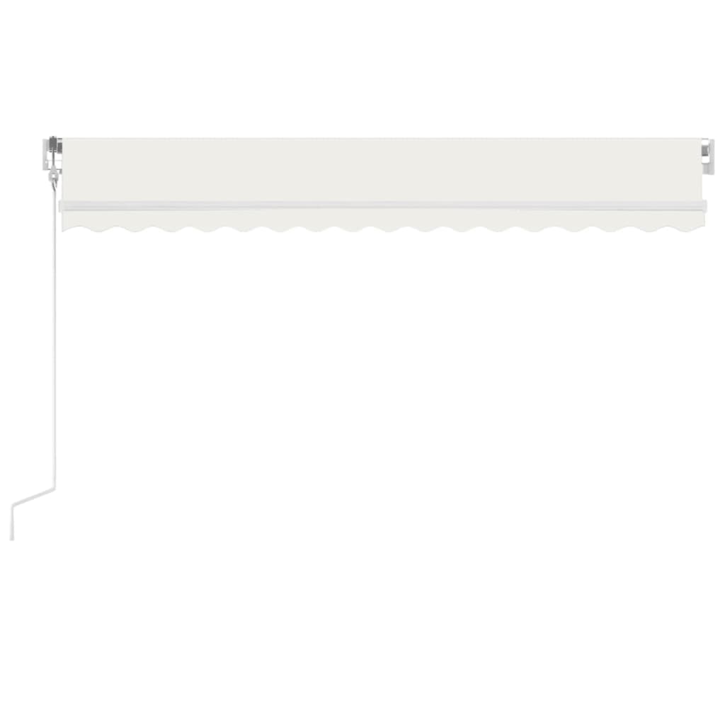 Auvent automatique avec capteur de vent et LED 400x350 cm Crème