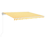 Automatic awning wind sensor/LED 400x350cm Yellow and white