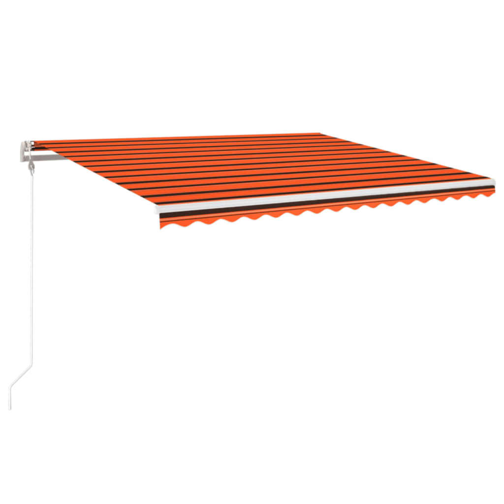 Automatic awning wind sensor LED 400x350 cm Orange brown