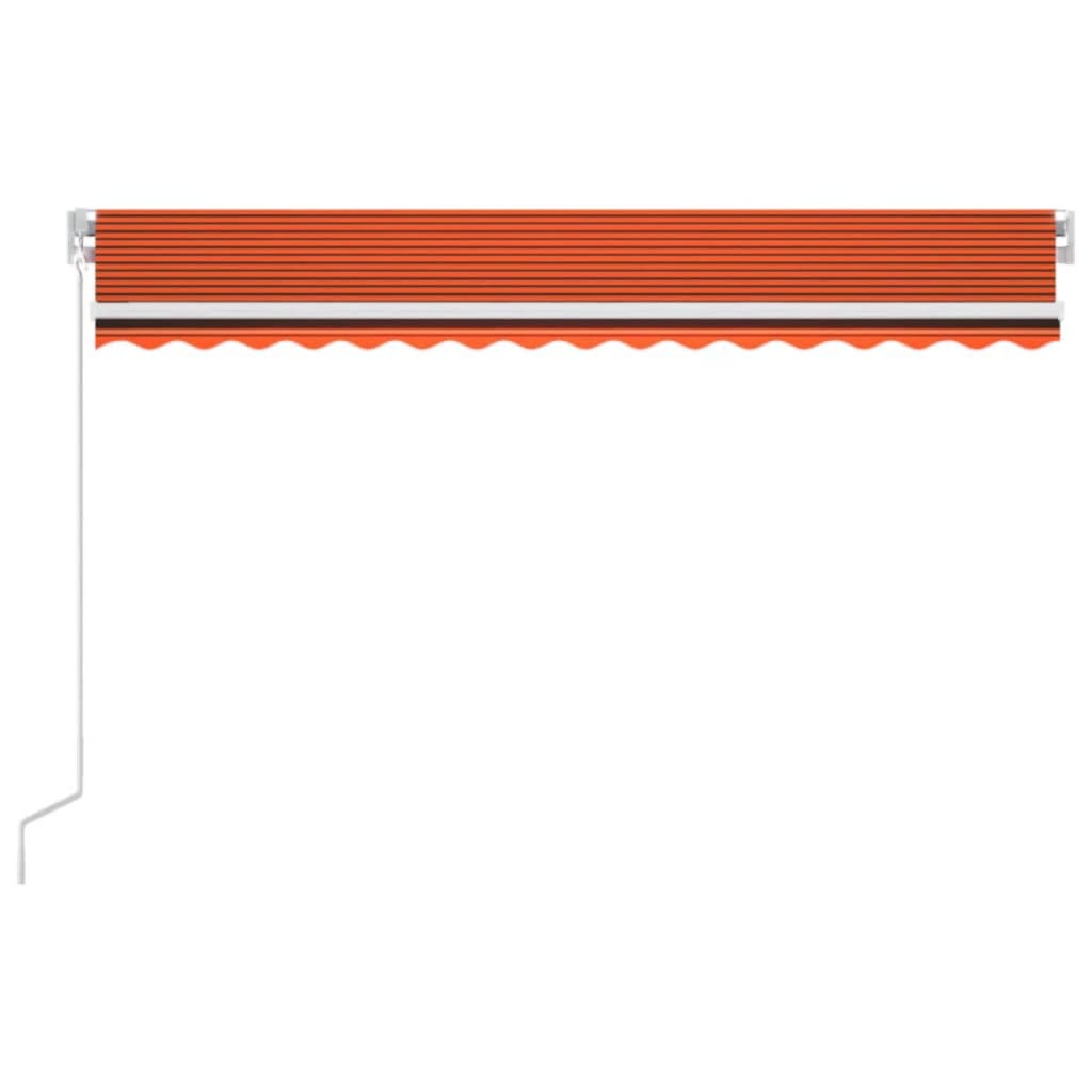 Automatic awning wind sensor LED 400x350 cm Orange brown