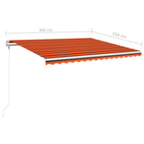 Automatic awning wind sensor LED 400x350 cm Orange brown