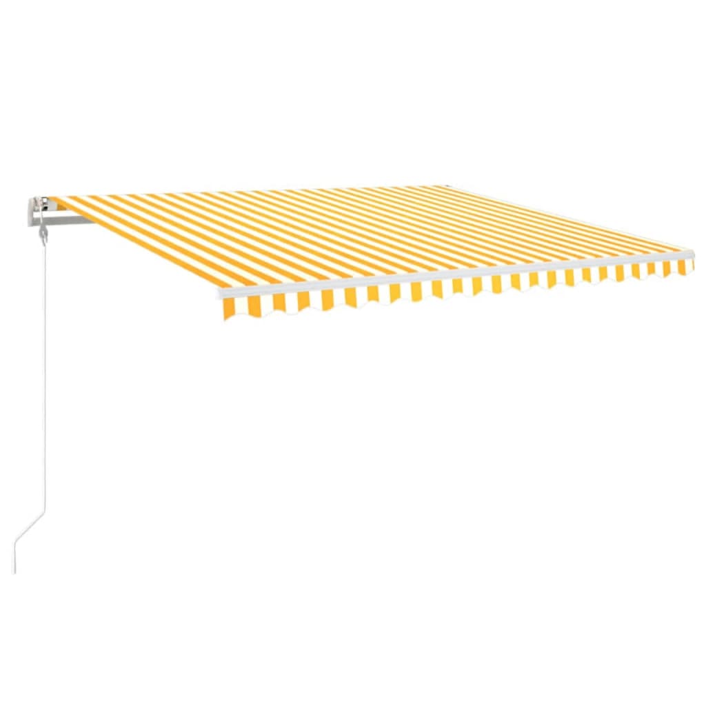 Automatic awning wind sensor LED 450x350cm Yellow and white