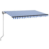 Automatischer Markisen-Windsensor/LED 300x250 cm Blau und Weiß