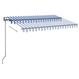 Automatischer Markisen-Windsensor/LED 300x250 cm Blau und Weiß