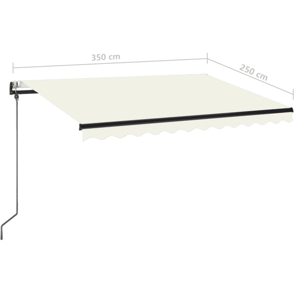 Automatisch einziehbare Markise 350x250 cm Creme