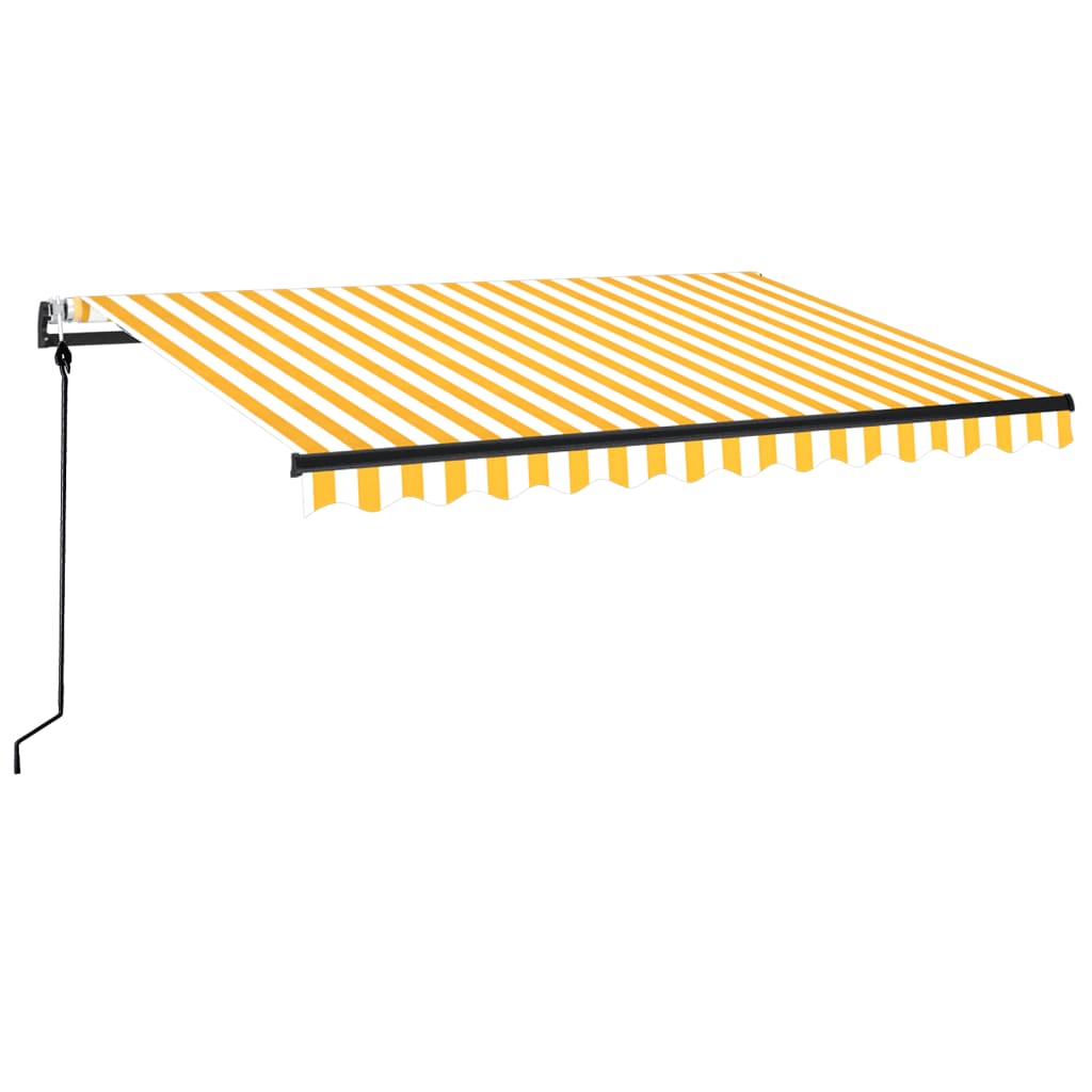 Automatisch einziehbare Markise 350x250 cm Gelb und Weiß