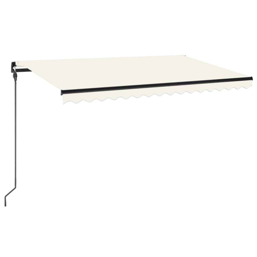 Einziehbare manuelle Markise mit LED 450x300 cm Creme