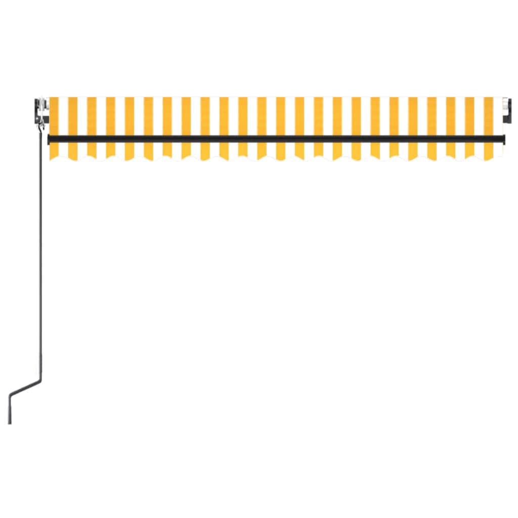 Auvent rétractable automatique 450x300 cm Jaune et blanc