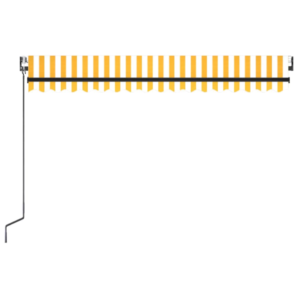 Automatic awning wind sensor/LED 450x300cm Yellow and white