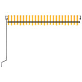 Automatic awning wind sensor/LED 450x300cm Yellow and white