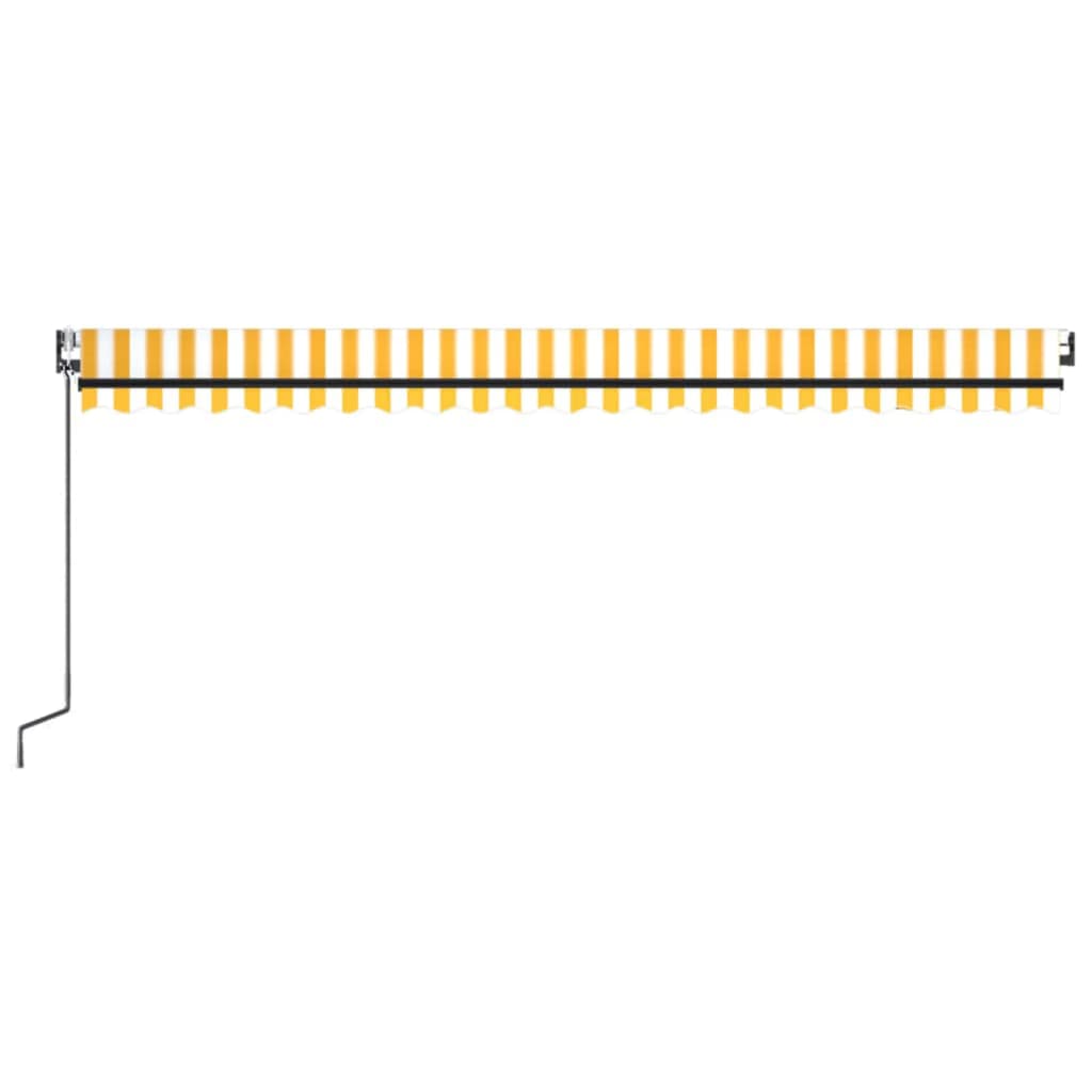 Auvent rétractable automatique 500x300 cm Jaune et blanc